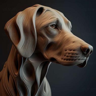 3D model Weimaraner dog (STL)